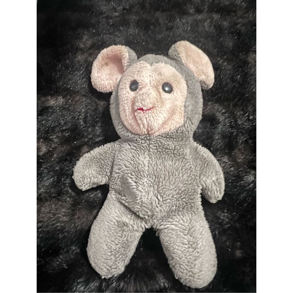 Vintage Animal Fair Plush, Gray Mouse , Rare